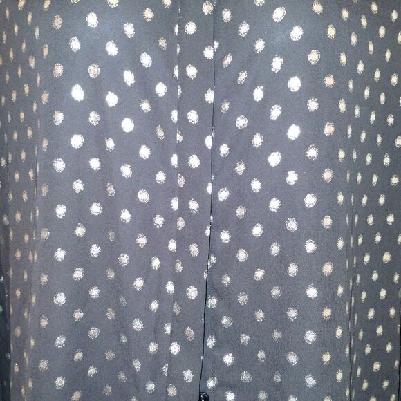 Worthington Black & Gold Long Sleeve Blouse - Picture 5 of 9